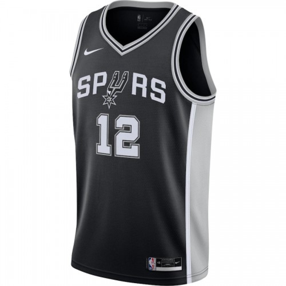 Men's San Antonio Spurs LaMarcus Aldridge #12 Black 2020/21 Swingman Jersey - Icon Edition-Pro Kit Vault | Brand New 26/27 Sports Jerseys